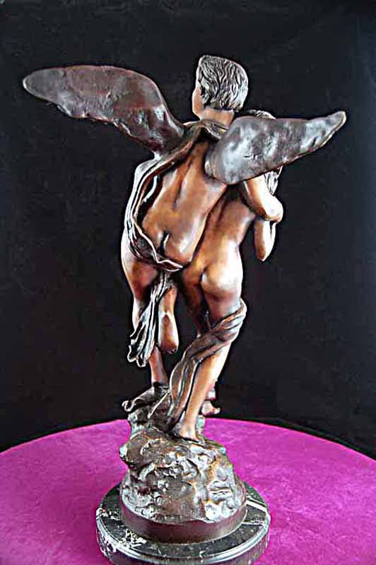 Cupid and Psyche Real Bronze Statue Lovers Mythology  