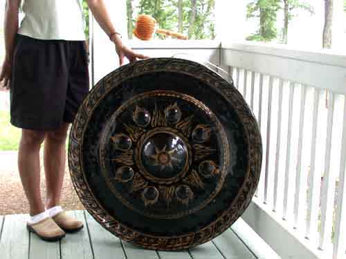 Authentic Buddhist Temple Gong 35" Hammered Bronze