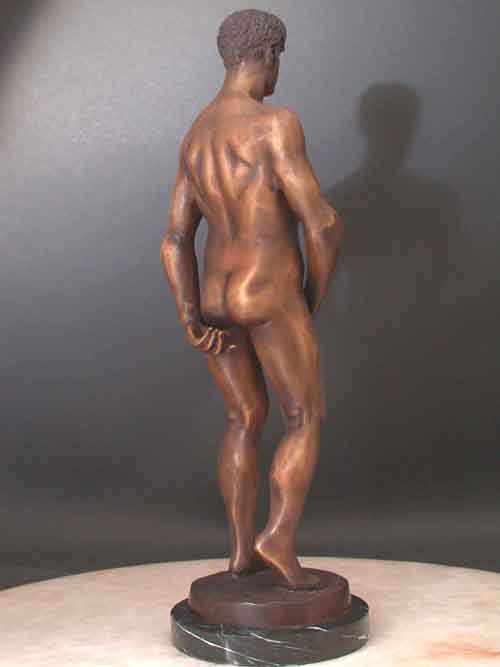 Bronze Man Sculpture Nude Perfect Body Building Gay Art eBay